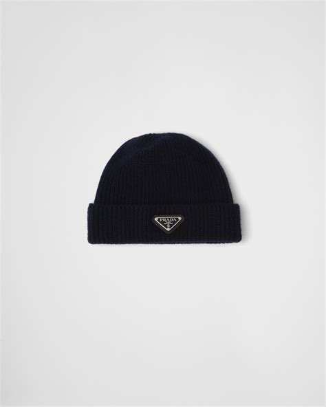 prada beanie blue|Prada wool and cashmere beanie.